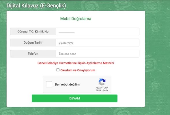 Dijital Kılavuz (E-Gençlik) Web Sitesi